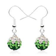 Oorbellen-Crystal-Bol-Groen